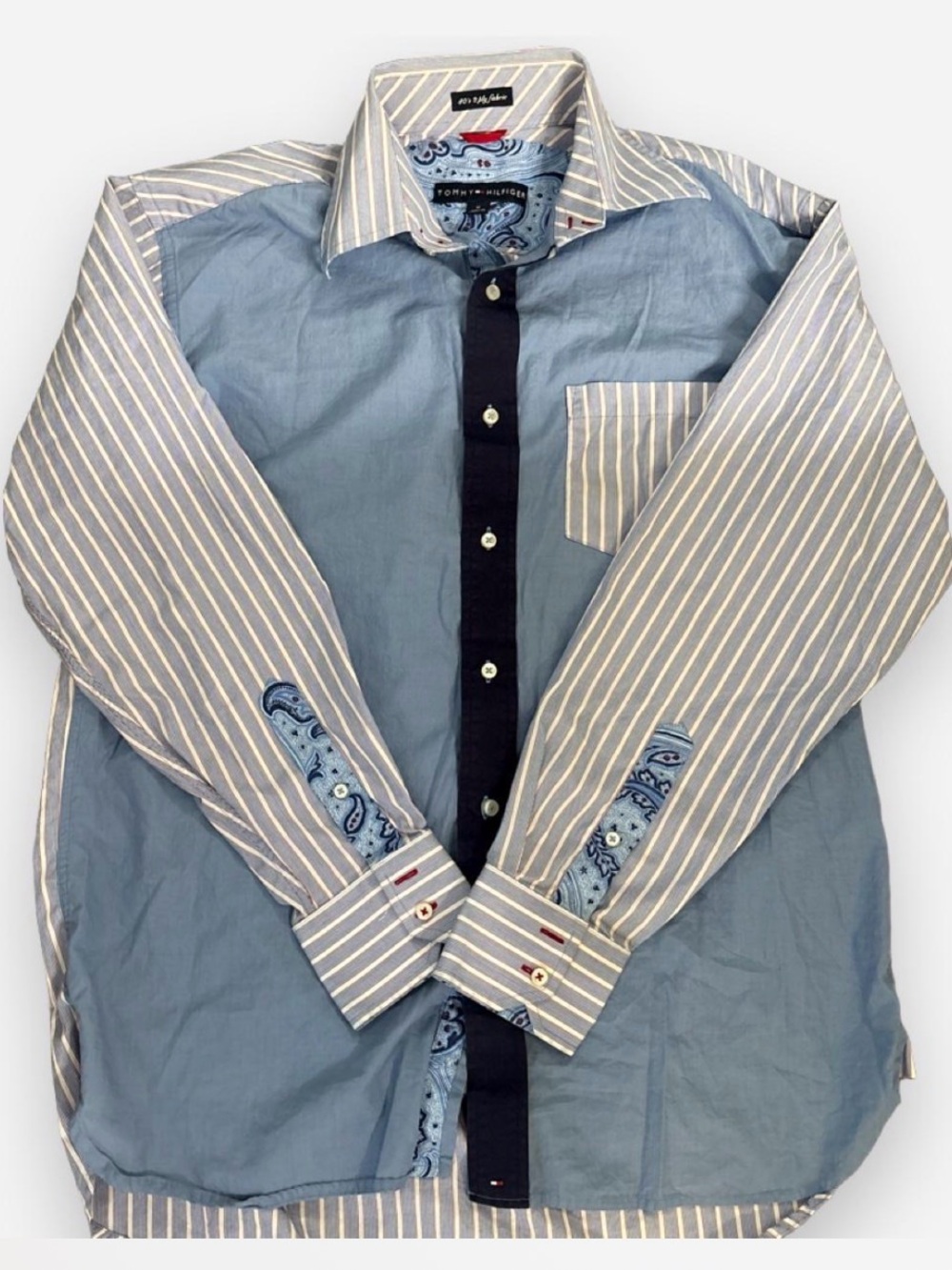 Vintage Y2K Tommy Hilfiger Patchwork button down shirt